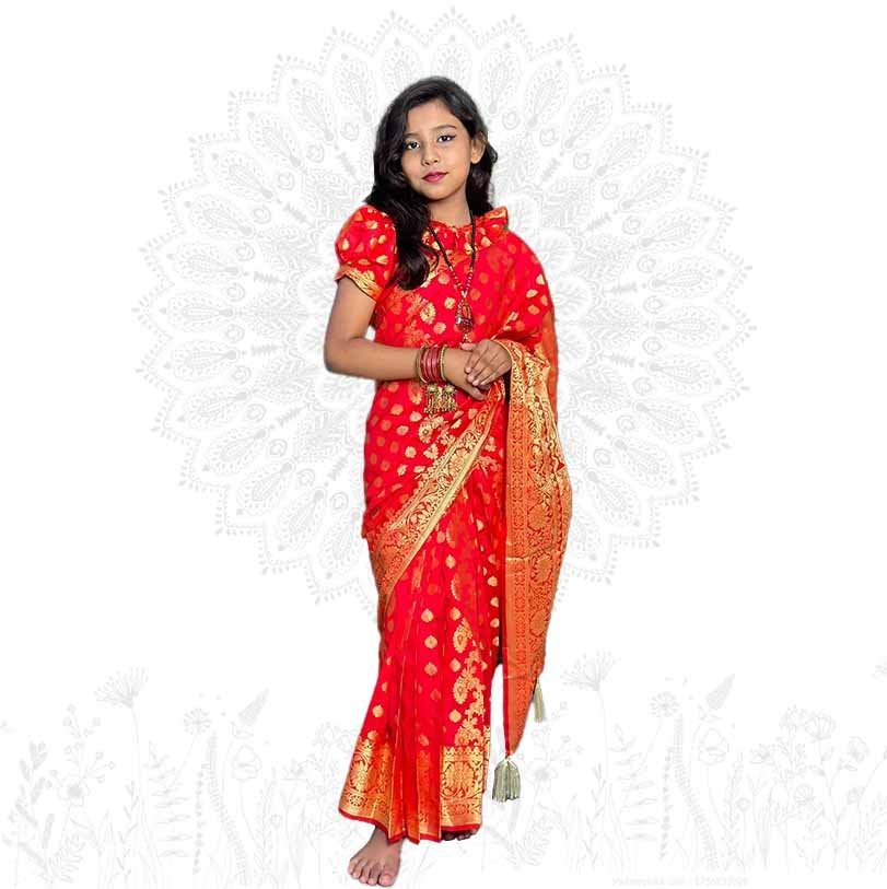 বেবি কাতান শাড়ি
