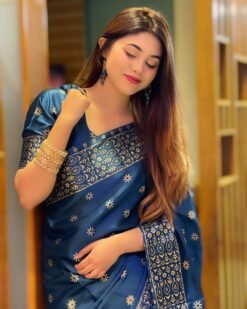 প্রিমিয়াম বধুয়া বেনারসি জাপানি সিল্ক শাড়ী + ম্যাচিং ব্লাউজ পিস SC-02 - Image 2